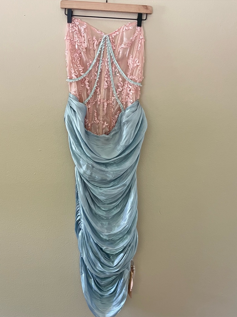 Lacemade pearl blossom Evening Dress corset mermaid princess whimsical sexy prom - Picture 4 of 14